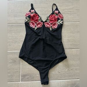 Hello Molly Black Bodysuit